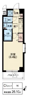 スプランディッド甲子園：C1タイプ(避難ハッチ付き)