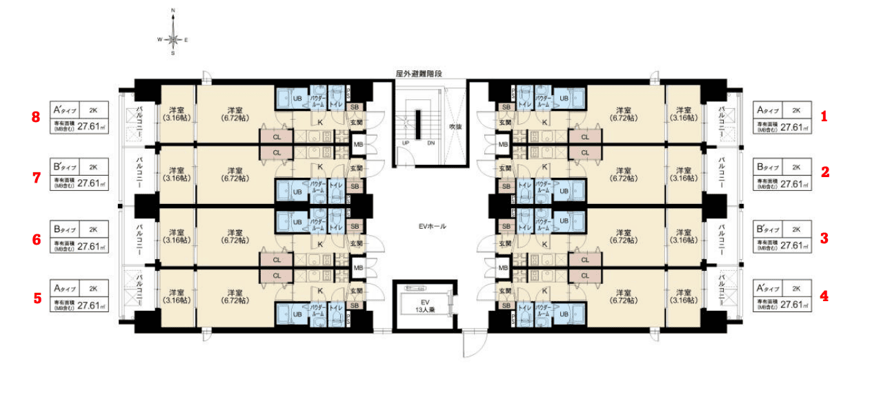 スプランディッド荒本駅前DUE：間取り図