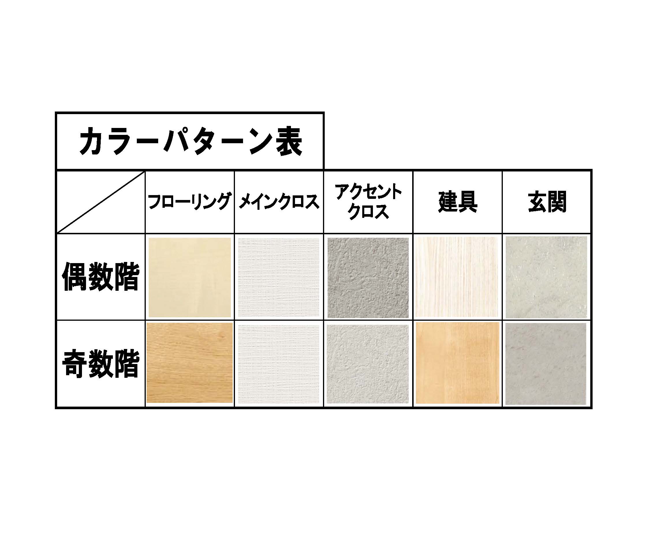 スプランディッドⅧ：カラーパターン表