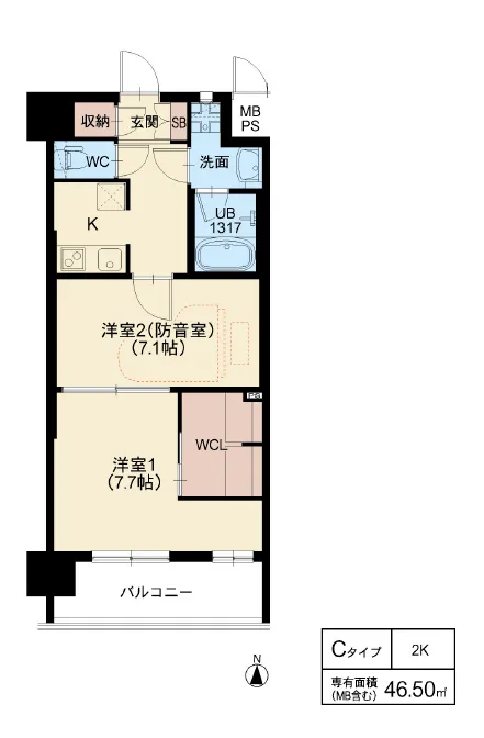 THE MUSIC COURT：間取り図Cタイプ