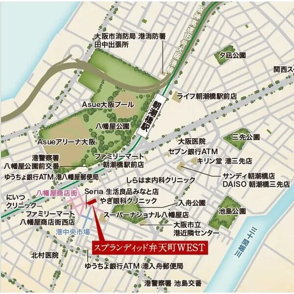 スプランディッド弁天町WEST：地図