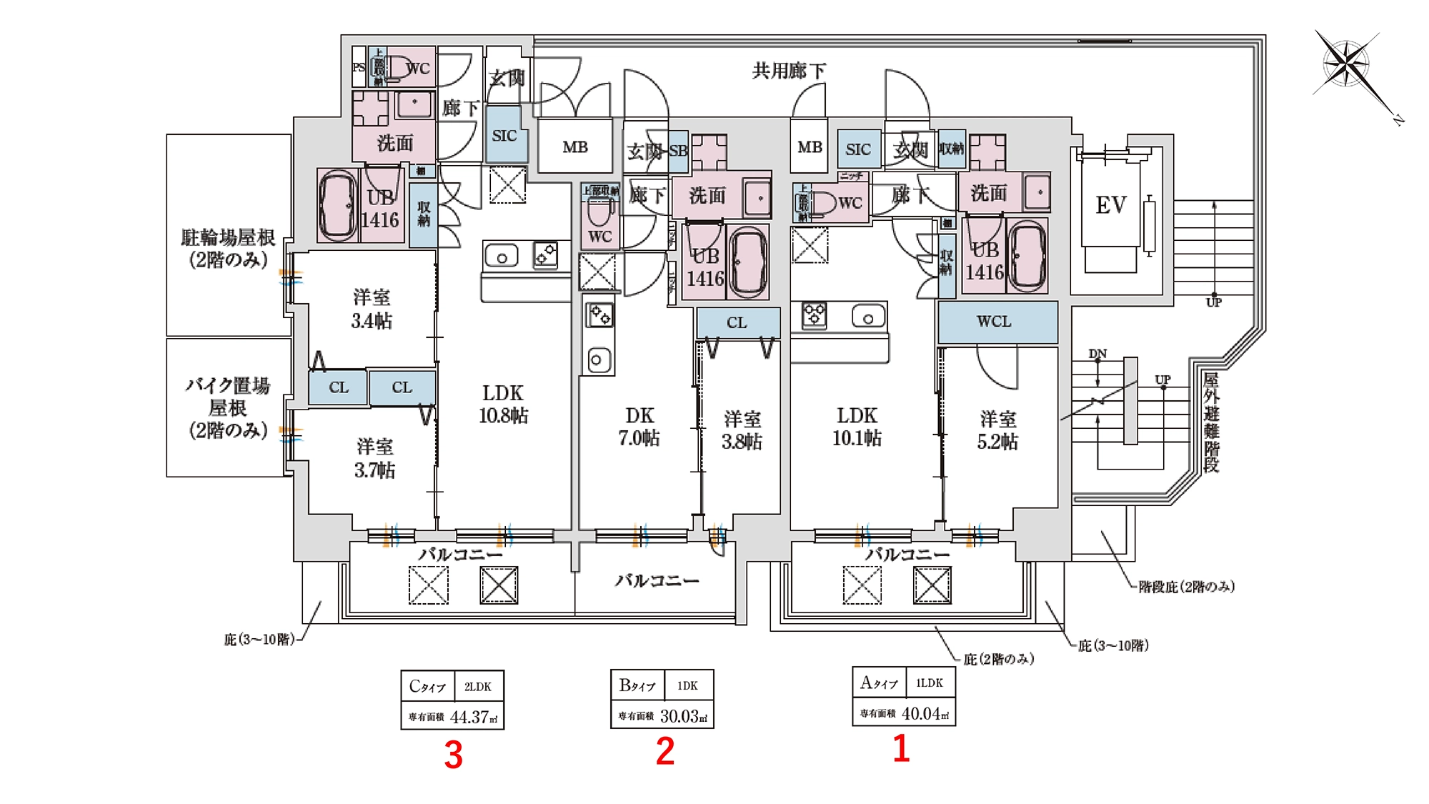 スプランディッド弁天町DUE：間取り図