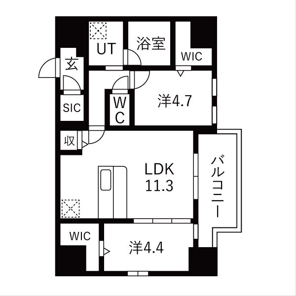 スプランディッドX：間取りB