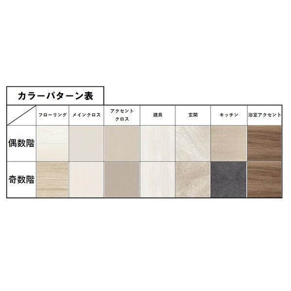 スプランディッド玉造：カラーパターン表