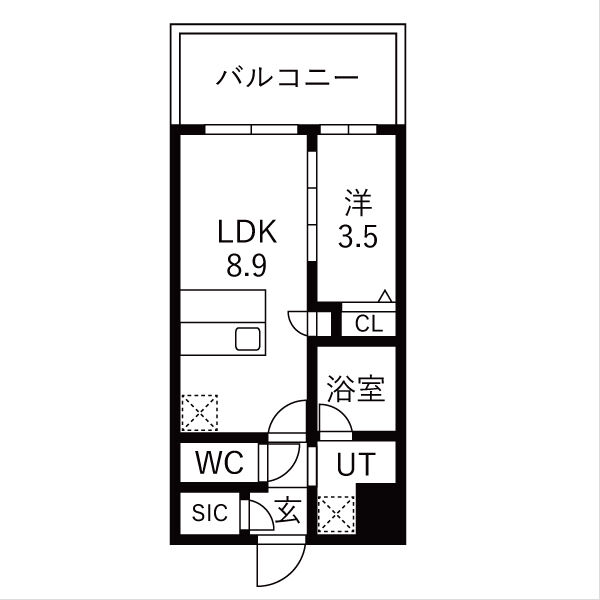 スプランディッド玉造：間取りBタイプ