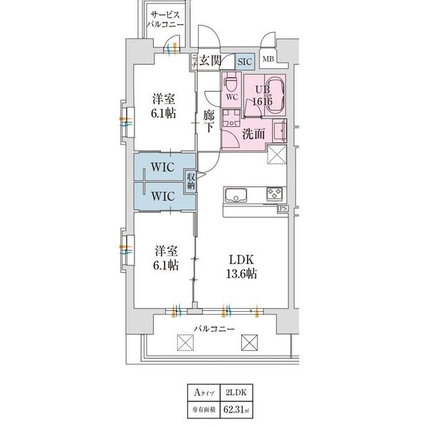 スプランディッド難波VII：Aタイプ