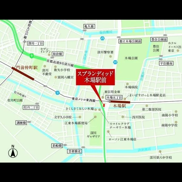 スプランディッド木場駅前：地図