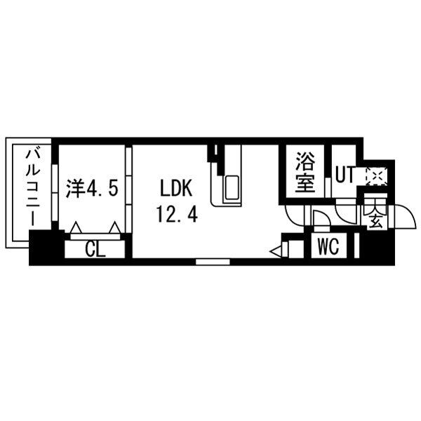 ラ・フェスタ真田山：間取図（Aタイプ）