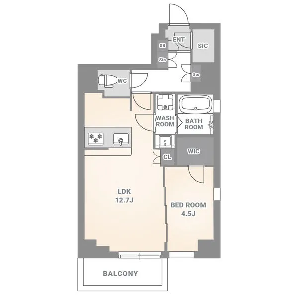 スプランディッド木場駅前：間取りBタイプ