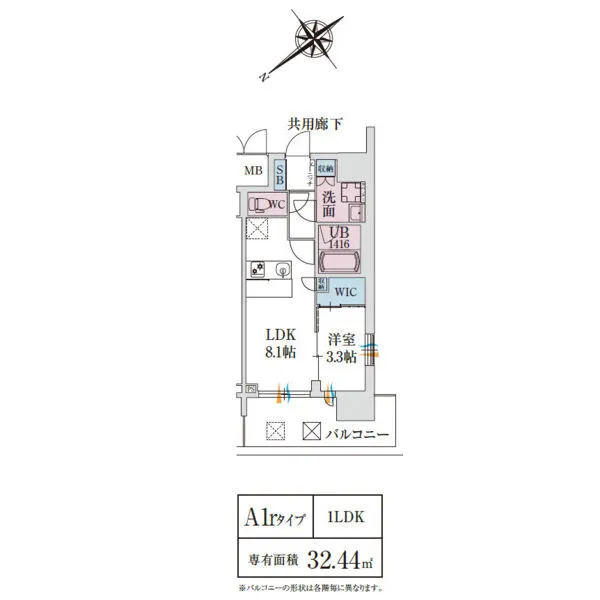 スプランディッド堺東DUE：間取りA1r