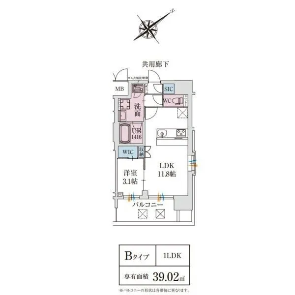 スプランディッド堺東DUE：間取りB
