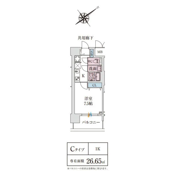 スプランディッド堺東DUE：間取りC